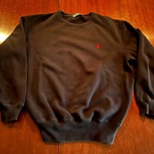 POLO RALPH LAUREN BLACK CREW NECK SWEATSHIRT MEN'S SIZE SMALL
